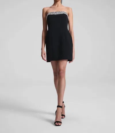 A.l.c Elsie Strapless Embellished Mini Dress In Black/crystal In Multi