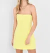 A.l.c Elsie Strapless Mini Dress In Citrine In Yellow