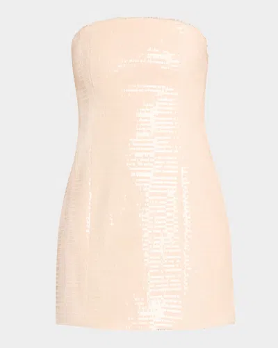 A.l.c Elsie Strapless Sequin Mini Dress In Blush