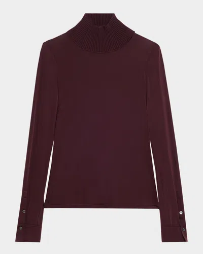 A.l.c Elyse Turtleneck Top In Burgundy