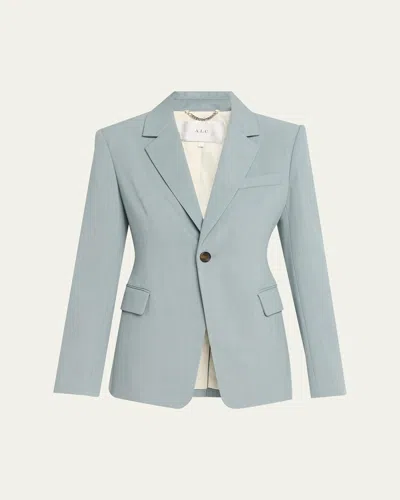 A.l.c Elza Single-breasted Jacket In Blue