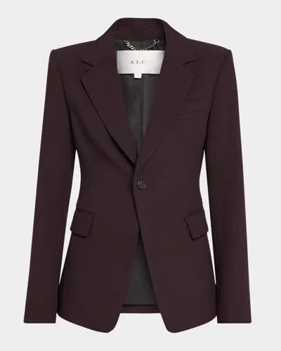A.l.c Elza Single-breasted Jacket In Brown