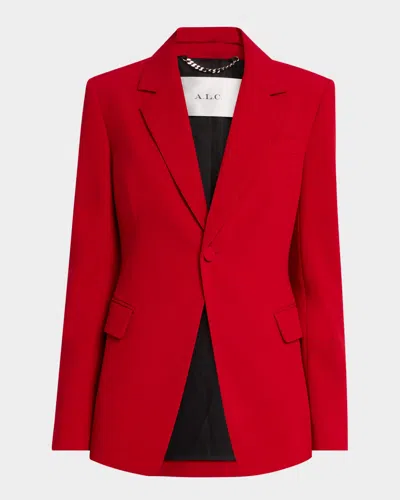 A.l.c Elza Single-breasted Jacket In Really Red