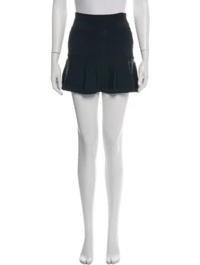 Pre-owned A.l.c Embroidered Accent Mini Skirt In Black