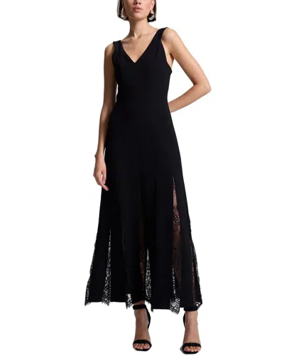 A.l.c Emmie Lace V-neck Midi Dress In Black