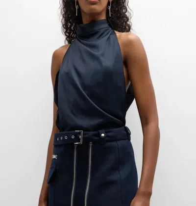 A.l.c Erin Draped Top In Navy In Blue