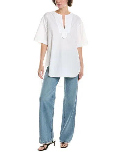 A.l.c Erin Cotton Poplin Top In White