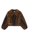 A.l.c Esme Animal-print Cropped Jacket In Brown