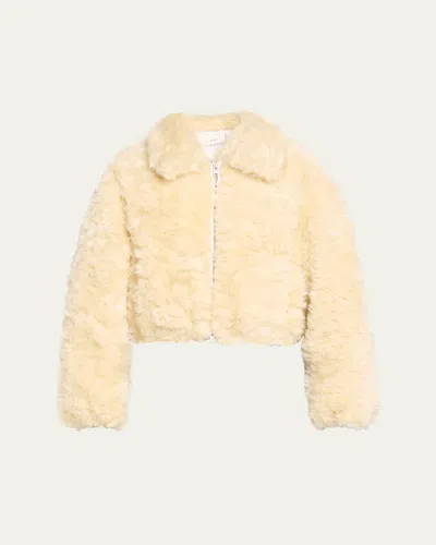 A.l.c Esme Faux Fur Jacket In Cream