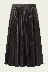 A.l.c Etta Vegan Leather Midi Skirt In Deepest Brown In Black