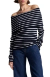 A.l.c . Evelyn Wool-blend Top In Midnight/white