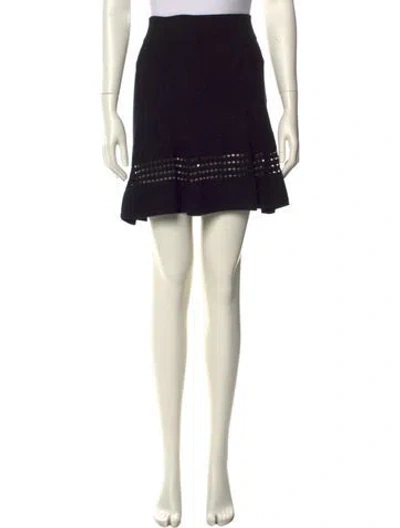 Pre-owned A.l.c Eyelet Trim Mini Skirt In Black
