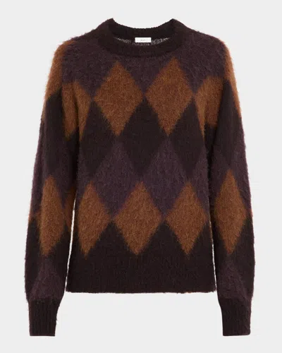 A.L.C EZRA ARGYLE CREWNECK SWEATER