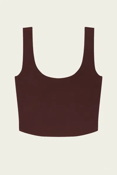 A.l.c Farrah Compact Knit Tank In Marron In Burgundy