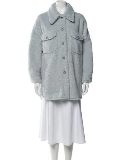Pre-owned A.l.c Faux Fur Coat In Blue