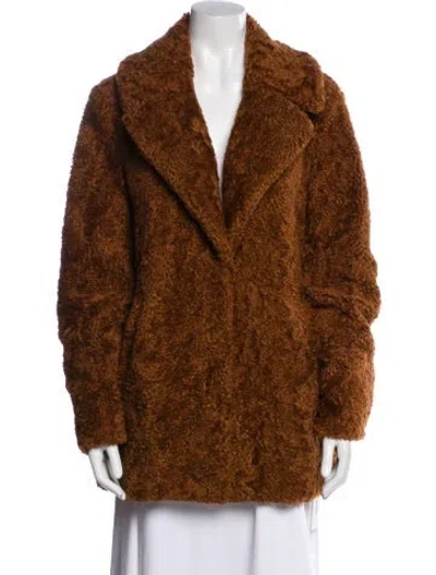 Pre-owned A.l.c Faux Fur Coat In Brown