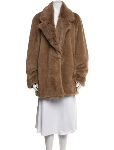 Pre-owned A.l.c Faux Fur Coat In Brown