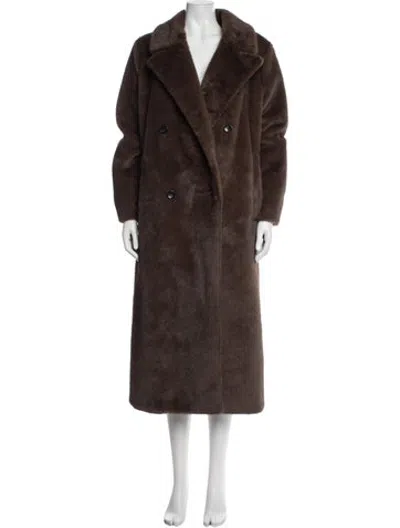 Pre-owned A.l.c Faux Fur Coat In Brown