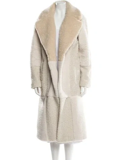 Pre-owned A.l.c Faux Fur Coat In Neutral