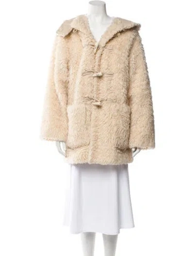 Pre-owned A.l.c Faux Fur Coat In Neutral