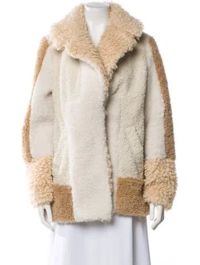 Pre-owned A.l.c Faux Fur Coat In Neutral