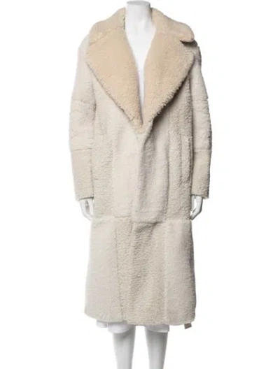 Pre-owned A.l.c Faux Fur Coat In Neutrals