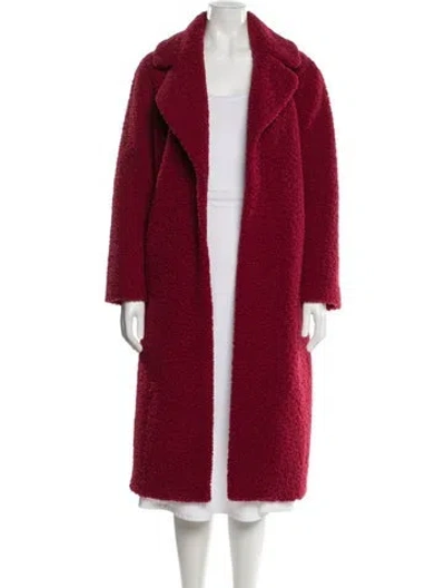 Pre-owned A.l.c Faux Fur Coat In Red