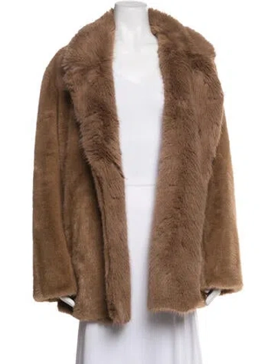 Pre-owned A.l.c Faux Fur Coat W/ Tags In Brown