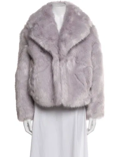 Pre-owned A.l.c Faux Fur Coat W/ Tags In Purple