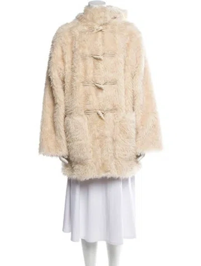 Pre-owned A.l.c Faux Fur Coat In White