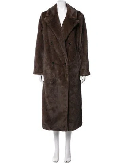 Pre-owned A.l.c Faux Fur Faux Fur Coat In Brown