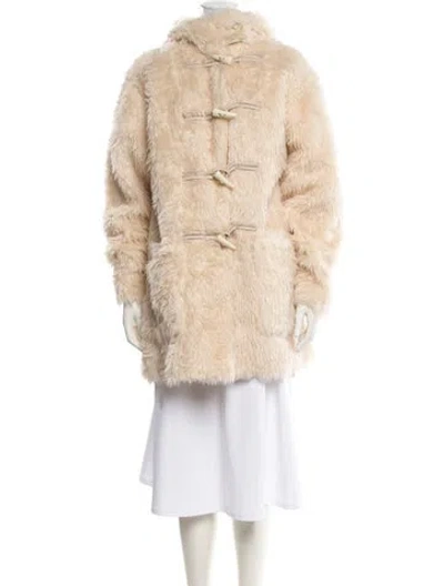 Pre-owned A.l.c Faux Fur Faux Fur Coat In Neutral