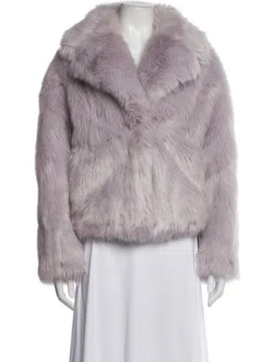 Pre-owned A.l.c Faux Fur Faux Fur Jacket In Blue