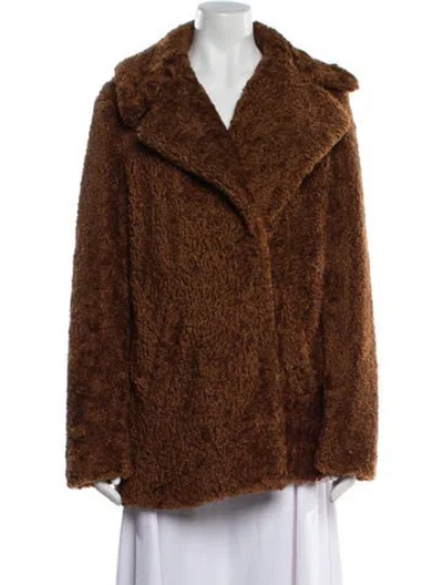 Pre-owned A.l.c Faux Fur Jacket In Brown