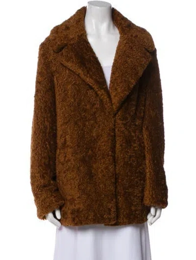 Pre-owned A.l.c Faux Fur Jacket In Brown