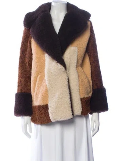 Pre-owned A.l.c Faux Fur Jacket In Brown