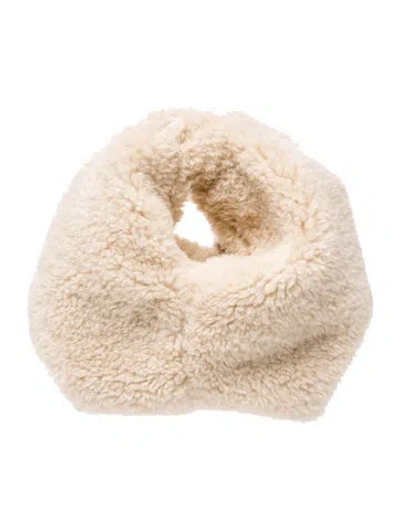 Pre-owned A.l.c Faux Fur Top Handle Bag In Neutral