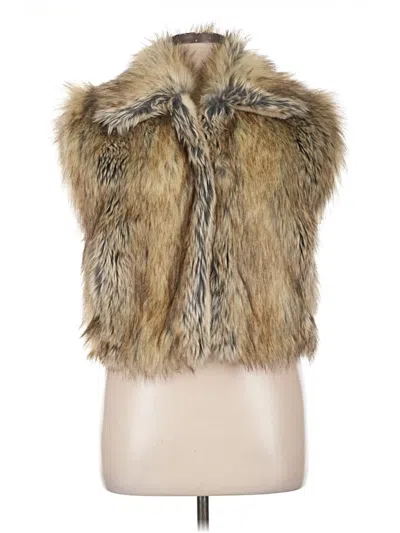 Pre-owned A.l.c Faux Fur Vest In Gold
