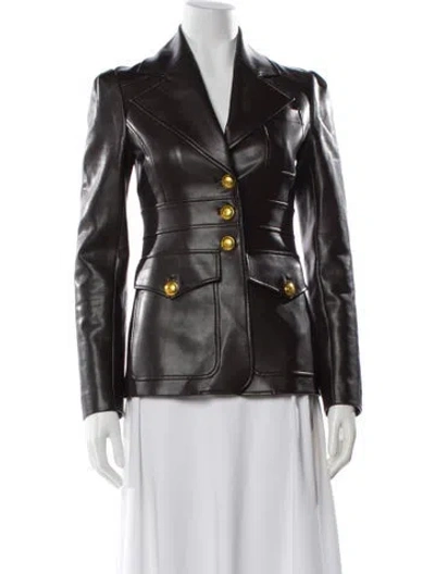 Pre-owned A.l.c Faux Leather Blazer In Multi