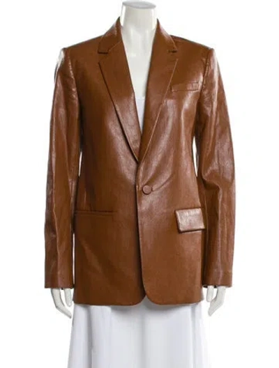 Pre-owned A.l.c Faux Leather Blazer In Neutral