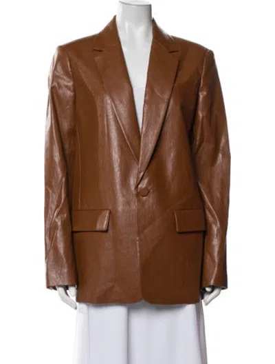 Pre-owned A.l.c Faux Leather Blazer In Neutrals