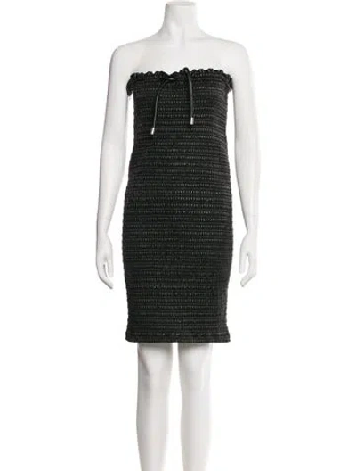 Pre-owned A.l.c Faux Leather Mini Dress W/ Tags In Black