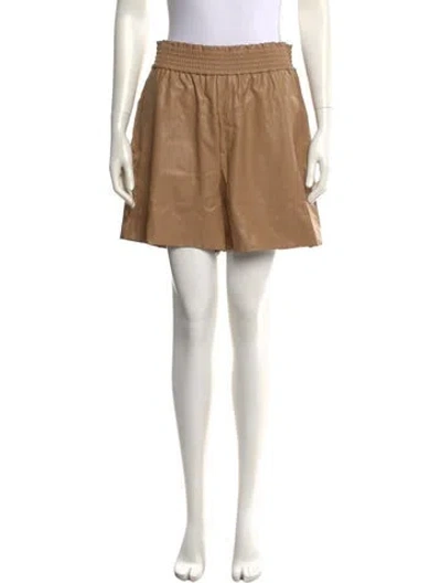 Pre-owned A.l.c Faux Leather Mini Shorts In Neutral