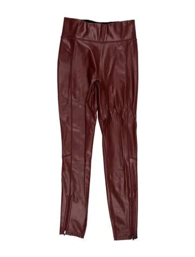 Pre-owned A.l.c Faux Leather Skinny Leg Pants In Red