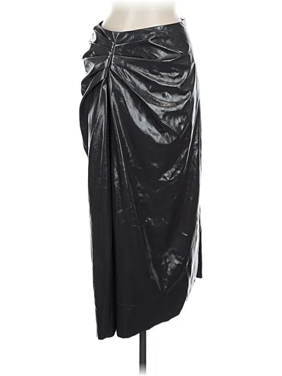 Pre-owned A.l.c Faux Leather Skirt In Black