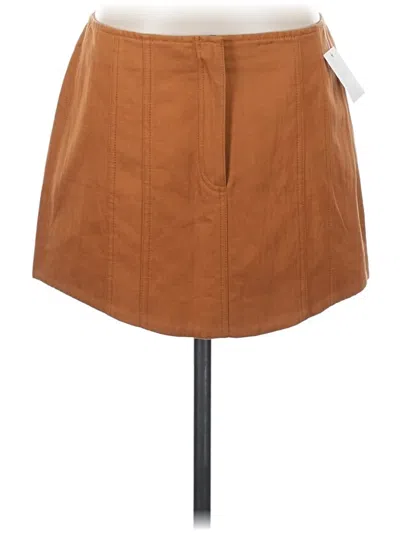 A.l.c Faux Leather Skirt In Brown