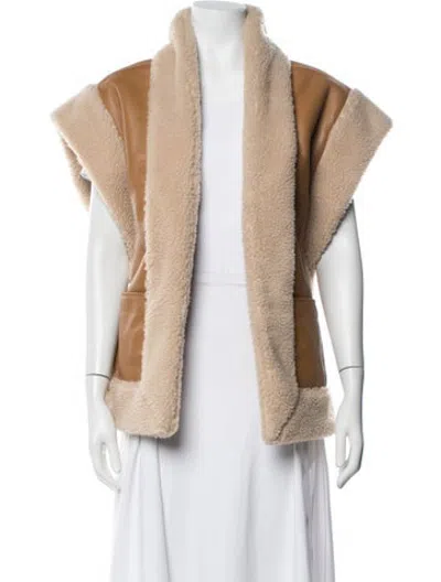 Pre-owned A.l.c Faux Leather Vest In Neutrals