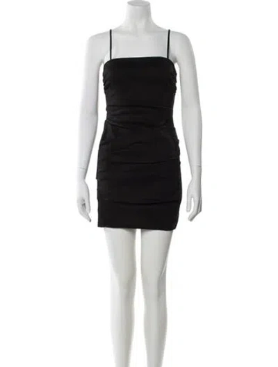 Pre-owned A.l.c Faux Shearling Mini Dress In Black