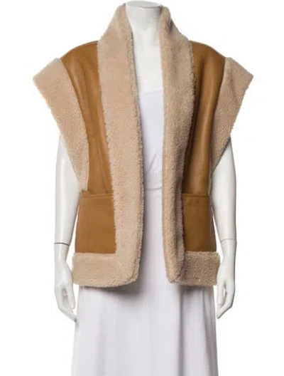 Pre-owned A.l.c Faux Shearling Vest In Neutrals