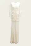 A.l.c Fawn Ruched Column Gown